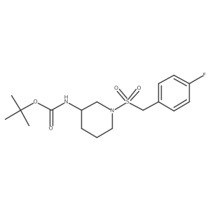 Tert-butyl (1-((4-fluorobenzyl)sulfonyl)piperidin-3-yl)carbamate Structure