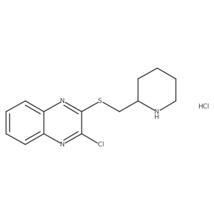 2-Chloro-3-((piperidin-2-ylmethyl)thio)quinoxaline hydrochloride结构式