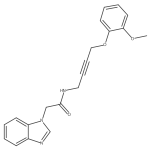 2-(1H-benzo[d]imidazol-1-yl)-N-(4-(2-methoxyphenoxy)but-2-yn-1-yl)acetamide Structure