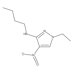 N-Butyl-1-ethyl-4-nitro-1H-pyrazol-3-amine Structure