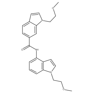 1-(2-methoxyethyl)-N-[1-(2-methoxyethyl)-1H-indol-4-yl]-1H-indole-6-carboxamide结构式