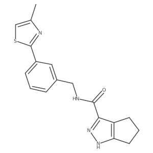 N-[3-(4-methyl-1,3-thiazol-2-yl)benzyl]-2,4,5,6-tetrahydrocyclopenta[c]pyrazole-3-carboxamide结构式