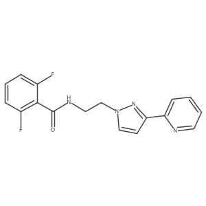 2,6-difluoro-N-(2-(3-(pyridin-2-yl)-1H-pyrazol-1-yl)ethyl)benzamide结构式