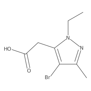 2-(4-bromo-1-ethyl-3-methyl-1H-pyrazol-5-yl)acetic acid Structure