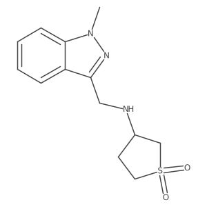 3-(((1-Methyl-1H-indazol-3-yl)methyl)amino)tetrahydrothiophene 1,1-dioxide Structure