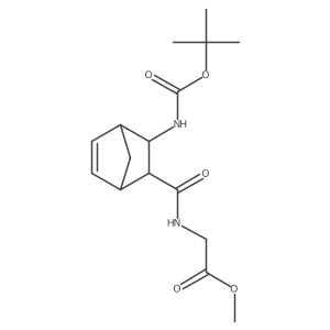 Glycine, N-[[3-[[(1,1-dimethylethoxy)carbonyl]amino]bicyclo[2.2.1]hept-5-en-2-yl]carbonyl]-, methyl ester, (exo,exo)- Structure