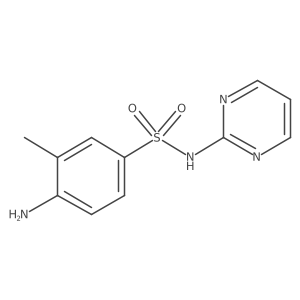 4-Amino-3-methyl-N-(pyrimidin-2-yl)benzene-1-sulfonamide结构式