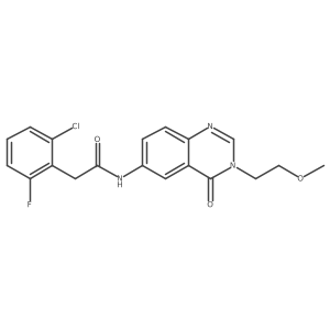 2-(2-chloro-6-fluorophenyl)-N-[3-(2-methoxyethyl)-4-oxo-3,4-dihydroquinazolin-6-yl]acetamide结构式