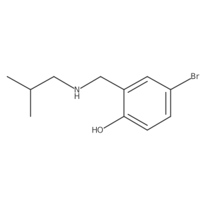 4-Bromo-2-{[(2-methylpropyl)amino]methyl}phenol Structure