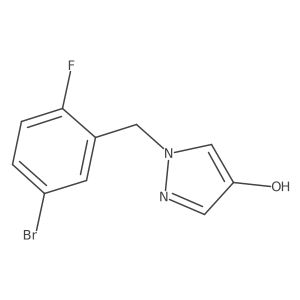 1-(5-Bromo-2-fluorobenzyl)-1H-pyrazol-4-ol结构式