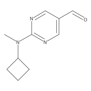 2-[Cyclobutyl(methyl)amino]pyrimidine-5-carbaldehyde Structure