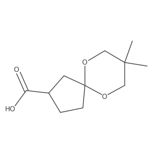 (S)-8,8-dimethyl-6,10-dioxaspiro[4.5]decane-2-carboxylic acid结构式