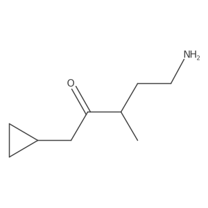 5-Amino-1-cyclopropyl-3-methylpentan-2-one Structure