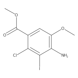 Methyl 4-amino-2-chloro-3-iodo-5-methoxybenzoate结构式