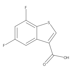 5,7-Difluoro-1-benzothiophene-3-carboxylic acid结构式