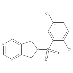 6-((2,5-dichlorophenyl)sulfonyl)-6,7-dihydro-5H-pyrrolo[3,4-d]pyrimidine结构式