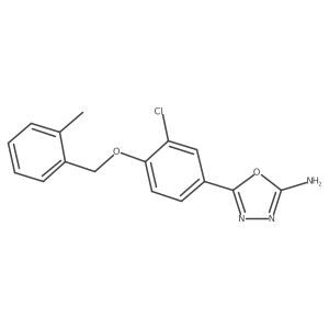 5-(3-Chloro-4-((2-methylbenzyl)oxy)phenyl)-1,3,4-oxadiazol-2-amine结构式