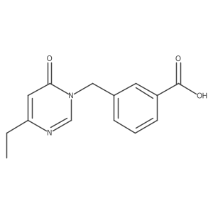 3-((4-Ethyl-6-oxopyrimidin-1(6H)-yl)methyl)benzoic acid结构式