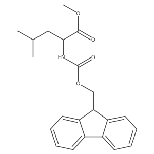 Methyl (2R)-2-{[(9H-fluoren-9-ylmethoxy)carbonyl]amino}-4-methylpentanoate结构式