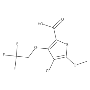 4-Chloro-5-methoxy-3-(2,2,2-trifluoroethoxy)thiophene-2-carboxylic acid Structure