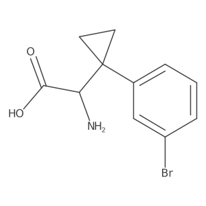 2-Amino-2-[1-(3-bromophenyl)cyclopropyl]acetic acid Structure