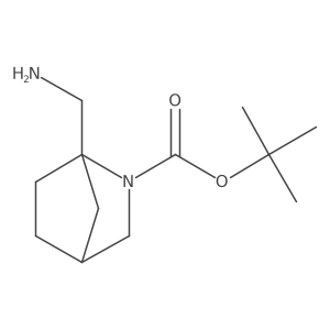 Tert-butyl 1-(aminomethyl)-2-azabicyclo[2.2.1]heptane-2-carboxylate结构式