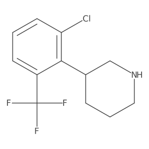 3-[2-Chloro-6-(trifluoromethyl)phenyl]piperidine结构式