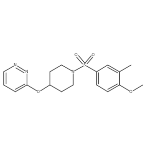 3-((1-((4-Methoxy-3-methylphenyl)sulfonyl)piperidin-4-yl)oxy)pyridazine结构式