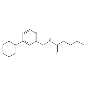 N-((4-(piperidin-1-yl)pyrimidin-2-yl)methyl)pentanamide结构式