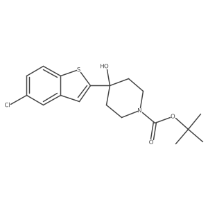 5-Chloro-2-(4-hydroxy-1-(tert-butoxycarbonyl)piperidin-4-yl)benzothiophene Structure