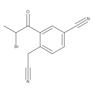 2-(2-Bromopropanoyl)-4-cyanophenylacetonitrile Structure