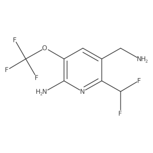 5-(Aminomethyl)-6-(difluoromethyl)-3-(trifluoromethoxy)pyridin-2-amine结构式