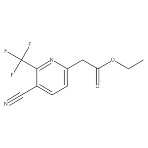 2-Pyridineacetic acid, 5-cyano-6-(trifluoromethyl)-, ethyl ester Structure
