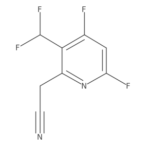 2-(3-(Difluoromethyl)-4,6-difluoropyridin-2-yl)acetonitrile结构式