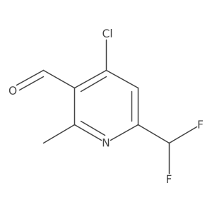 4-Chloro-6-(difluoromethyl)-2-methylnicotinaldehyde结构式