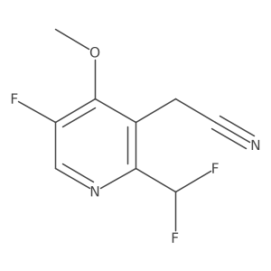 2-(Difluoromethyl)-5-fluoro-4-methoxypyridine-3-acetonitrile Structure