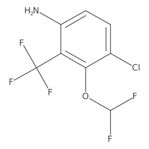 4-Chloro-3-(difluoromethoxy)-2-(trifluoromethyl)aniline Structure