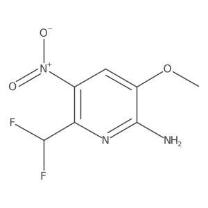 6-(Difluoromethyl)-3-methoxy-5-nitropyridin-2-amine结构式
