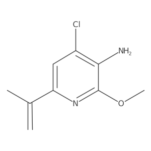4-Chloro-2-methoxy-6-(1-methylethenyl)-3-pyridinamine结构式
