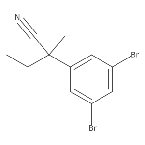 2-(3,5-Dibromophenyl)-2-methylbutanenitrile Structure