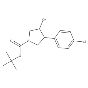 Tert-butyl 3-(4-chlorophenyl)-4-hydroxypyrrolidine-1-carboxylate Structure
