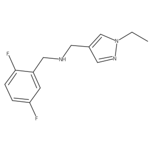 [(2,5-difluorophenyl)methyl][(1-ethyl-1H-pyrazol-4-yl)methyl]amine结构式