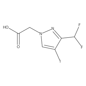 [3-(difluoromethyl)-4-iodo-1H-pyrazol-1-yl]acetic acid结构式