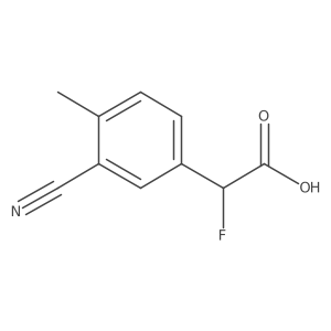 2-(3-Cyano-4-methylphenyl)-2-fluoroacetic acid Structure