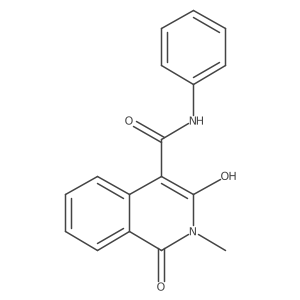 3-hydroxy-2-methyl-1-oxo-N-phenyl-1,2-dihydro-4-isoquinolinecarboxamide结构式