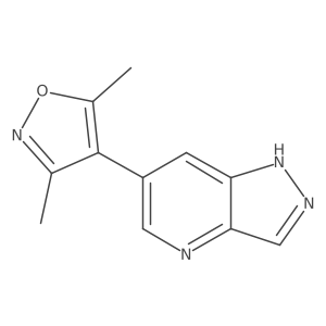3,5-Dimethyl-4-(1H-pyrazolo[4,3-b]pyridin-6-yl)isoxazole Structure