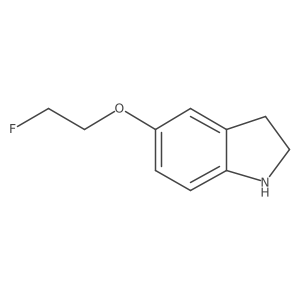 5-(2-fluoroethoxy)-2,3-dihydro-1H-indole结构式