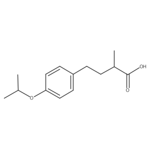2-Methyl-4-[4-(propan-2-yloxy)phenyl]butanoic acid结构式