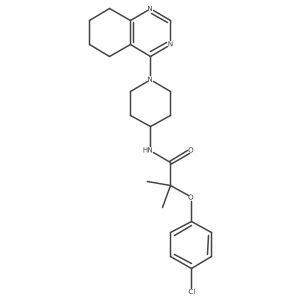 2-(4-chlorophenoxy)-2-methyl-N-[1-(5,6,7,8-tetrahydroquinazolin-4-yl)piperidin-4-yl]propanamide结构式