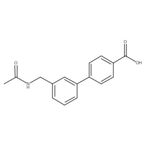 3'-(Acetamidomethyl)-[1,1'-biphenyl]-4-carboxylic acid Structure